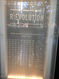 The name of the exhibit Revolution: The First 2000 Years of Computing. It starts with looking at early calculation devices, like the abacus.